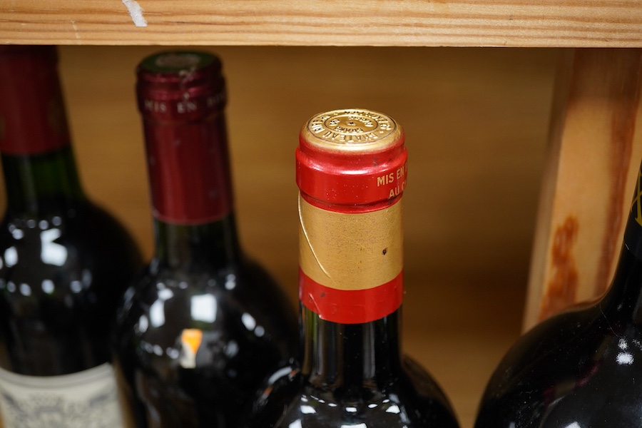 Three bottles of French wines to include Chateau Ripeau, 1998 and Chateau Canyon, 1990 together with a magnum of Le XV du President, 2007